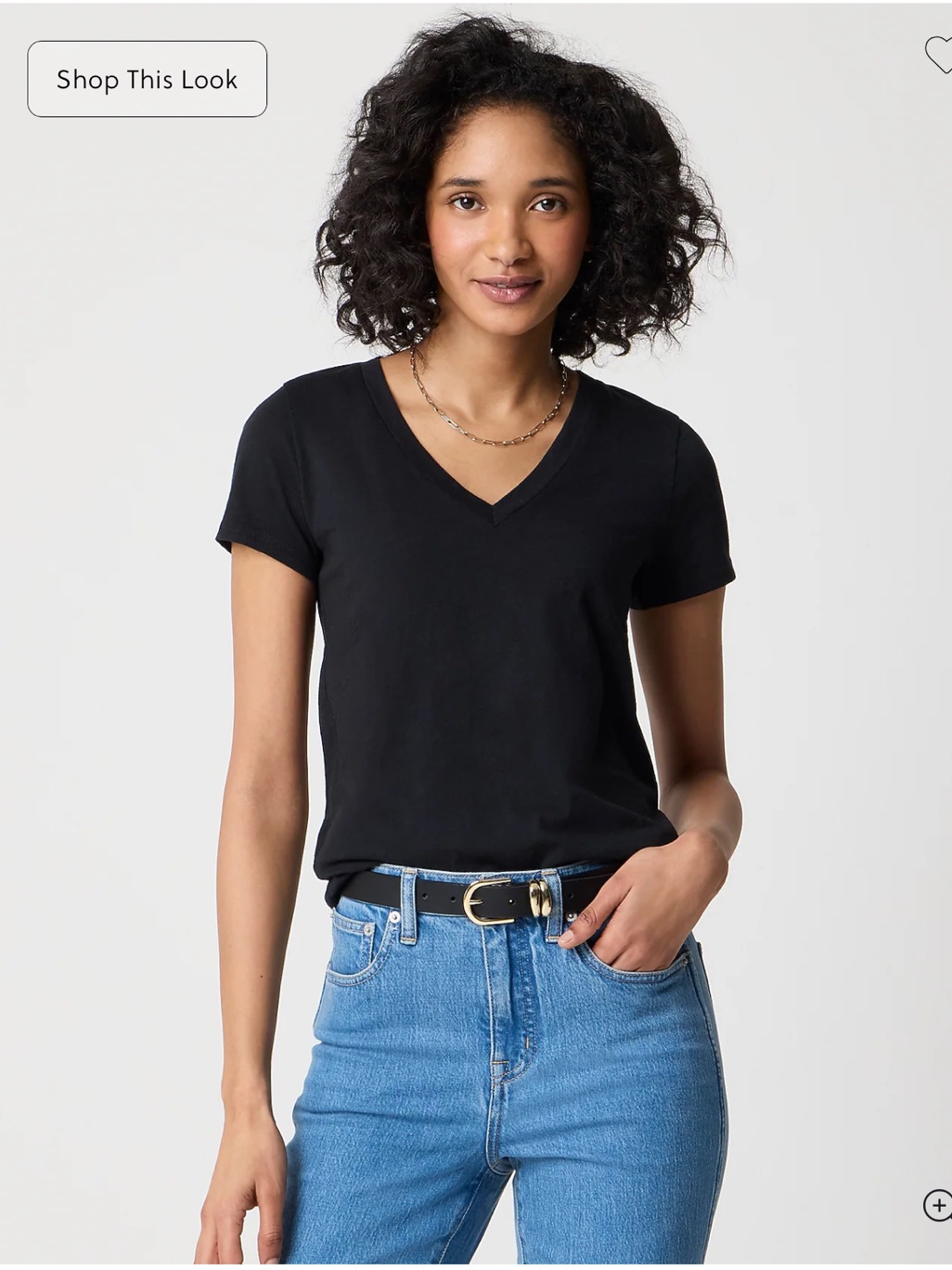 J. Crew Vintage Jersey Classic-Fit V-Neck T-Shirt - Black